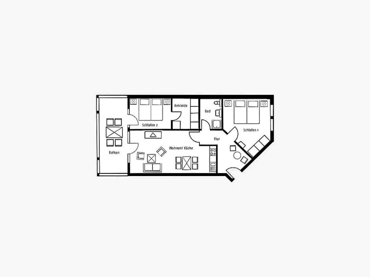 Duenenpark Binz - Komfort Ferienwohnung Mit 2 Schlafzimmern Und Balkon Im Obergeschoss 277 المظهر الخارجي الصورة